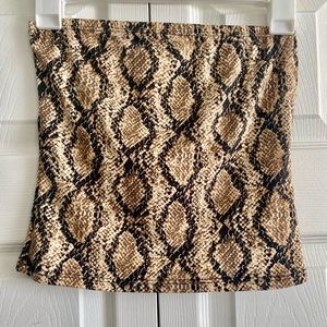 Snake skin tube top